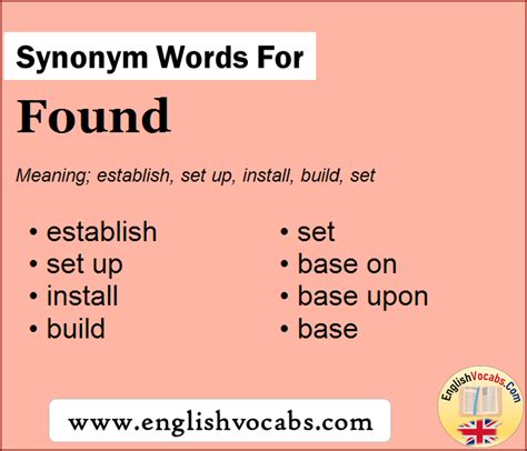 synonyms for founded.